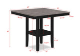 Lester Light Gray 5-Piece Counter Height Set from Crown Mark - Luna Furniture