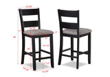 Lester Light Gray 5-Piece Counter Height Set from Crown Mark - Luna Furniture