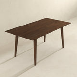 Levi Modern Style Solid Wood Rectangular Dining Kitchen Table Walnut / 63" from Ashcroft Furniture - Luna Furniture