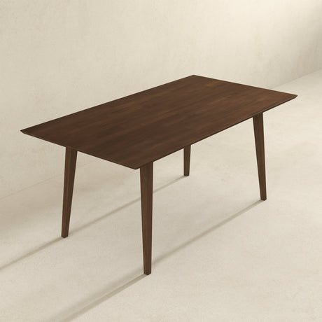 Levi Modern Style Solid Wood Rectangular Dining Kitchen Table Walnut / 63" from Ashcroft Furniture - Luna Furniture