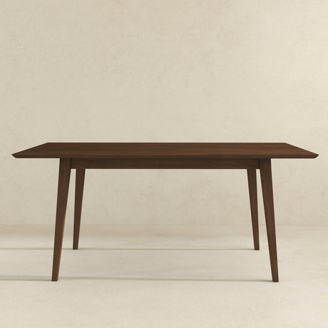 Levi Modern Style Solid Wood Rectangular Dining Kitchen Table Walnut / 63" from Ashcroft Furniture - Luna Furniture