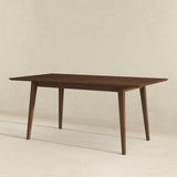 Levi Modern Style Solid Wood Rectangular Dining Kitchen Table Walnut / 63" from Ashcroft Furniture - Luna Furniture