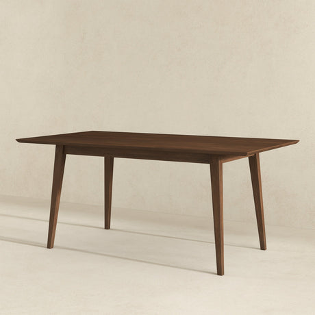 Levi Modern Style Solid Wood Rectangular Dining Kitchen Table Walnut / 63" from Ashcroft Furniture - Luna Furniture
