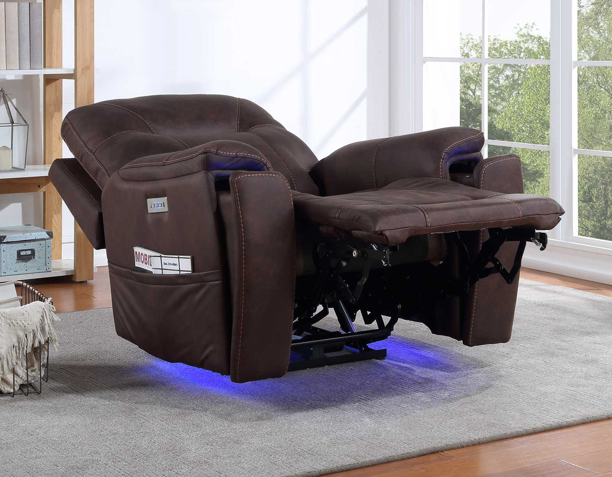 Lexington Canyon Walnut Triple-Power Media Recliner from Steve Silver - Luna Furniture