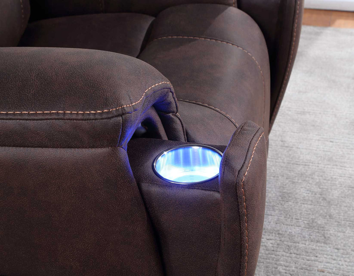 Lexington Canyon Walnut Triple-Power Media Recliner from Steve Silver - Luna Furniture