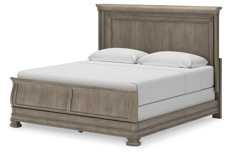 Lexorne Gray California King Sleigh Bed from Ashley - Luna Furniture