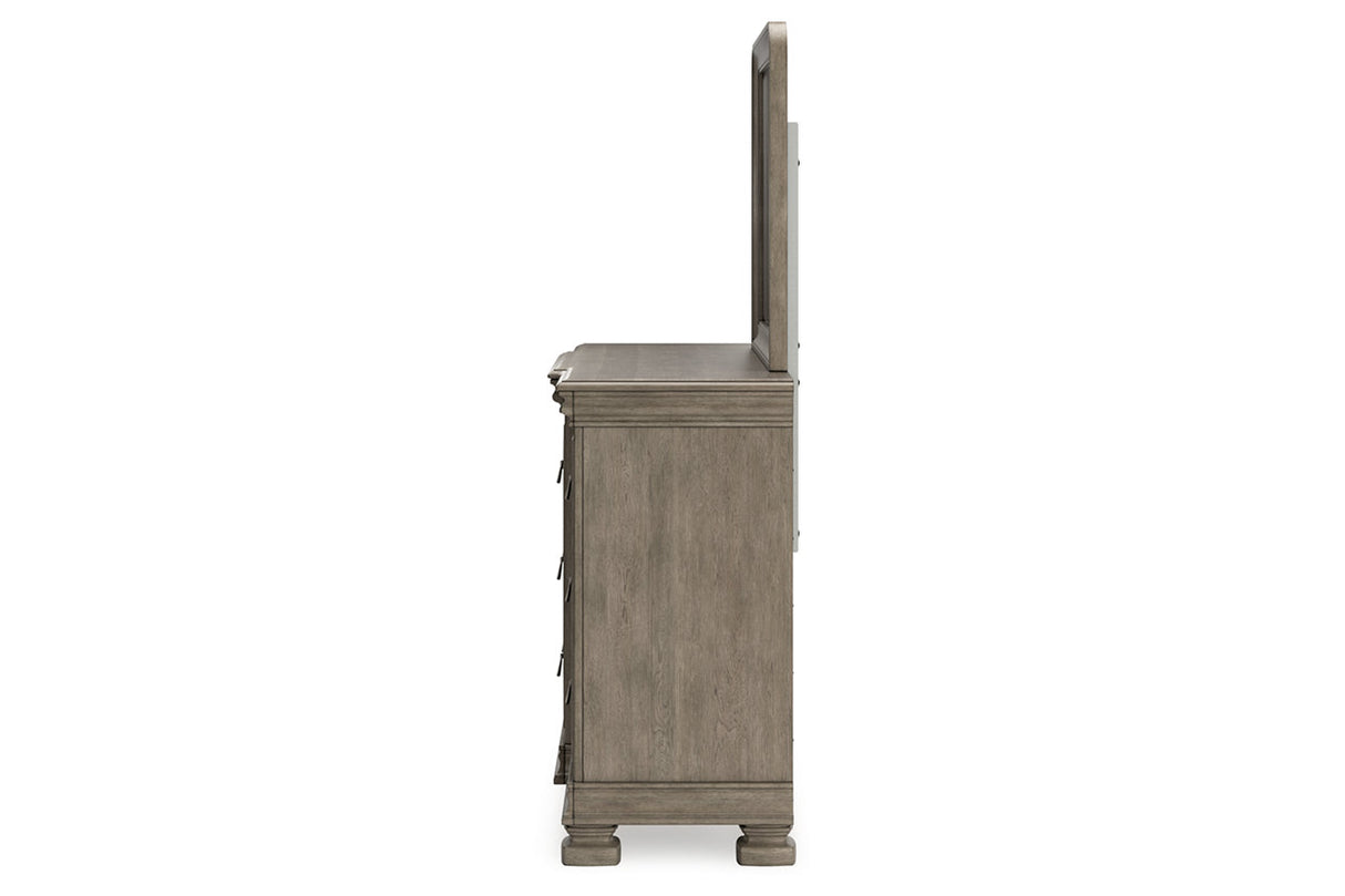 Lexorne Gray Dresser and Mirror from Ashley - Luna Furniture