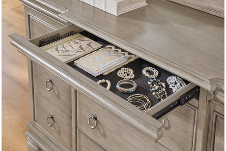 Lexorne Gray Dresser and Mirror from Ashley - Luna Furniture