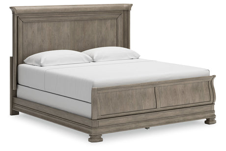 Lexorne Gray King Sleigh Bed from Ashley - Luna Furniture