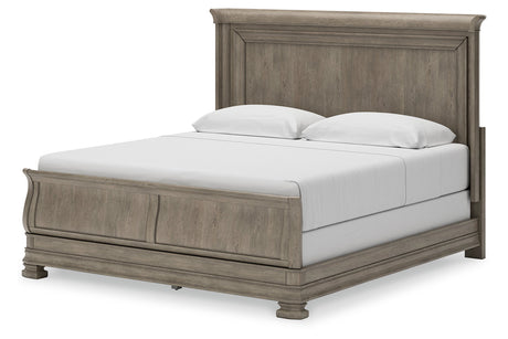 Lexorne Gray King Sleigh Bed from Ashley - Luna Furniture