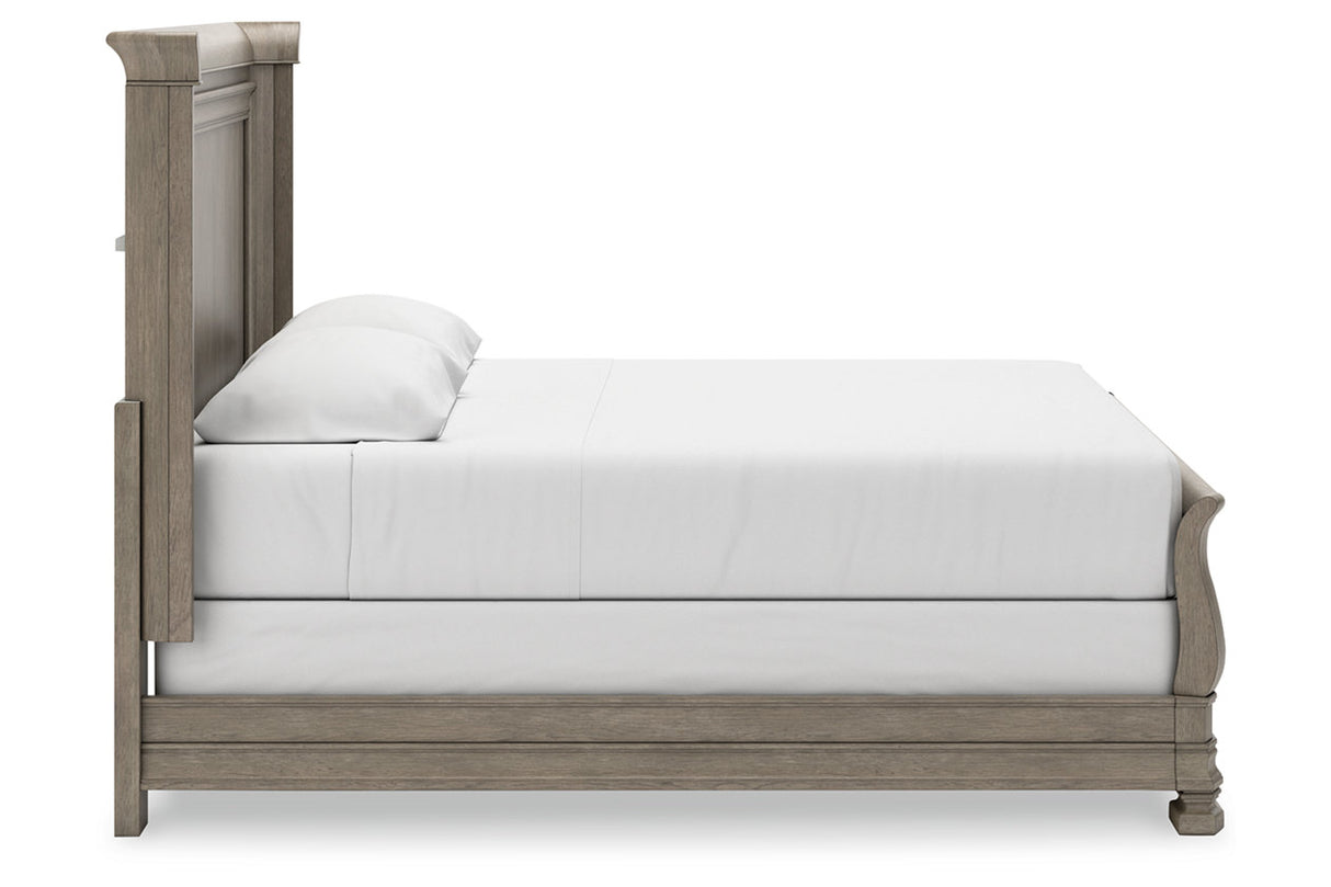 Lexorne Gray King Sleigh Bed from Ashley - Luna Furniture