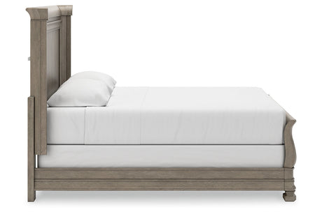 Lexorne Gray King Sleigh Bed from Ashley - Luna Furniture