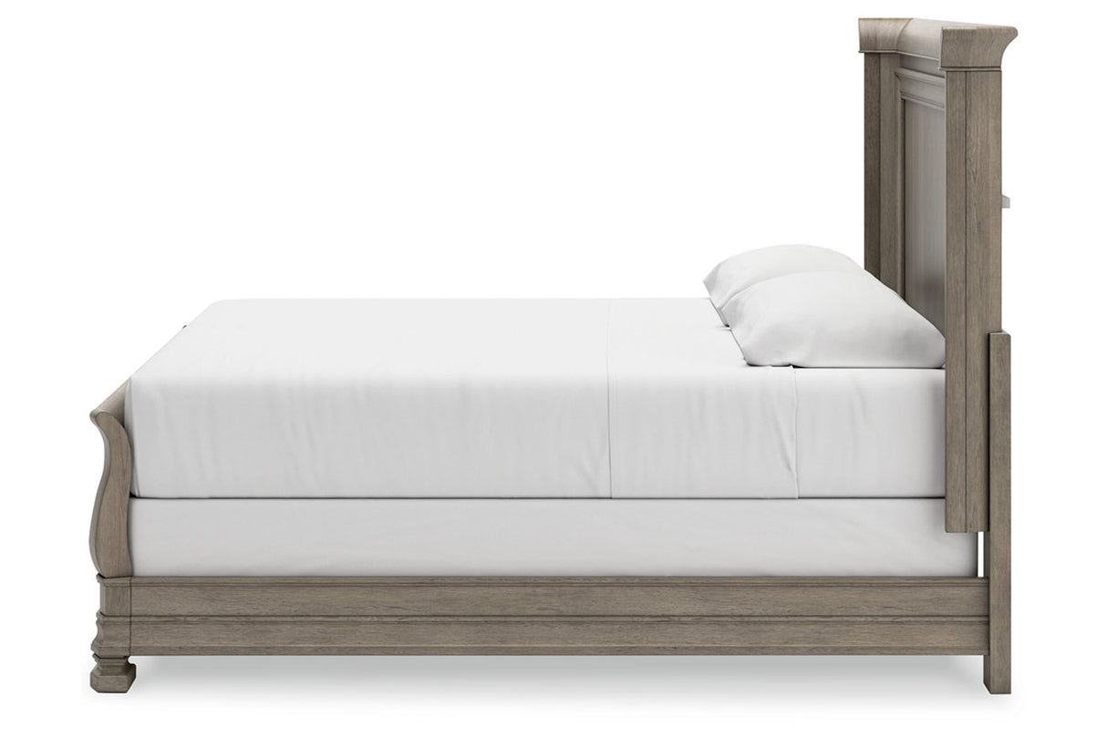Lexorne Gray King Sleigh Bed from Ashley - Luna Furniture