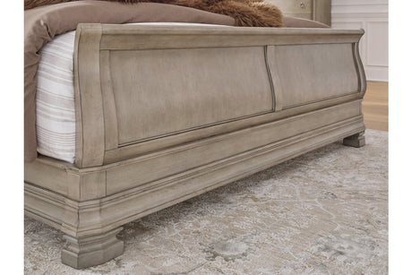 Lexorne Gray King Sleigh Bed from Ashley - Luna Furniture