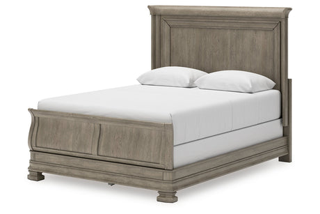 Lexorne Gray Queen Sleigh Bed from Ashley - Luna Furniture