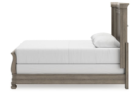 Lexorne Gray Queen Sleigh Bed from Ashley - Luna Furniture
