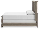 Lexorne Queen Sleigh Bed with Mirrored Dresser and 2 Nightstands in Gray from Ashley - Luna Furniture