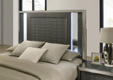 Leyland Dark Gray LED King Platform Bed from Furniture of America - Luna Furniture