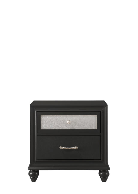 Lila Black Nightstand from Crown Mark - Luna Furniture