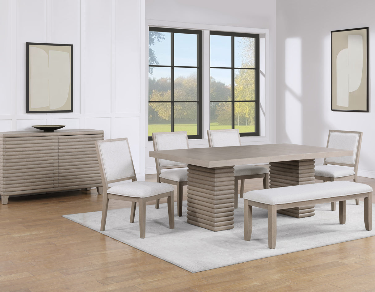 Lily 60-78″ Dining Table w/18-inch Leaf from Steve Silver - Luna Furniture