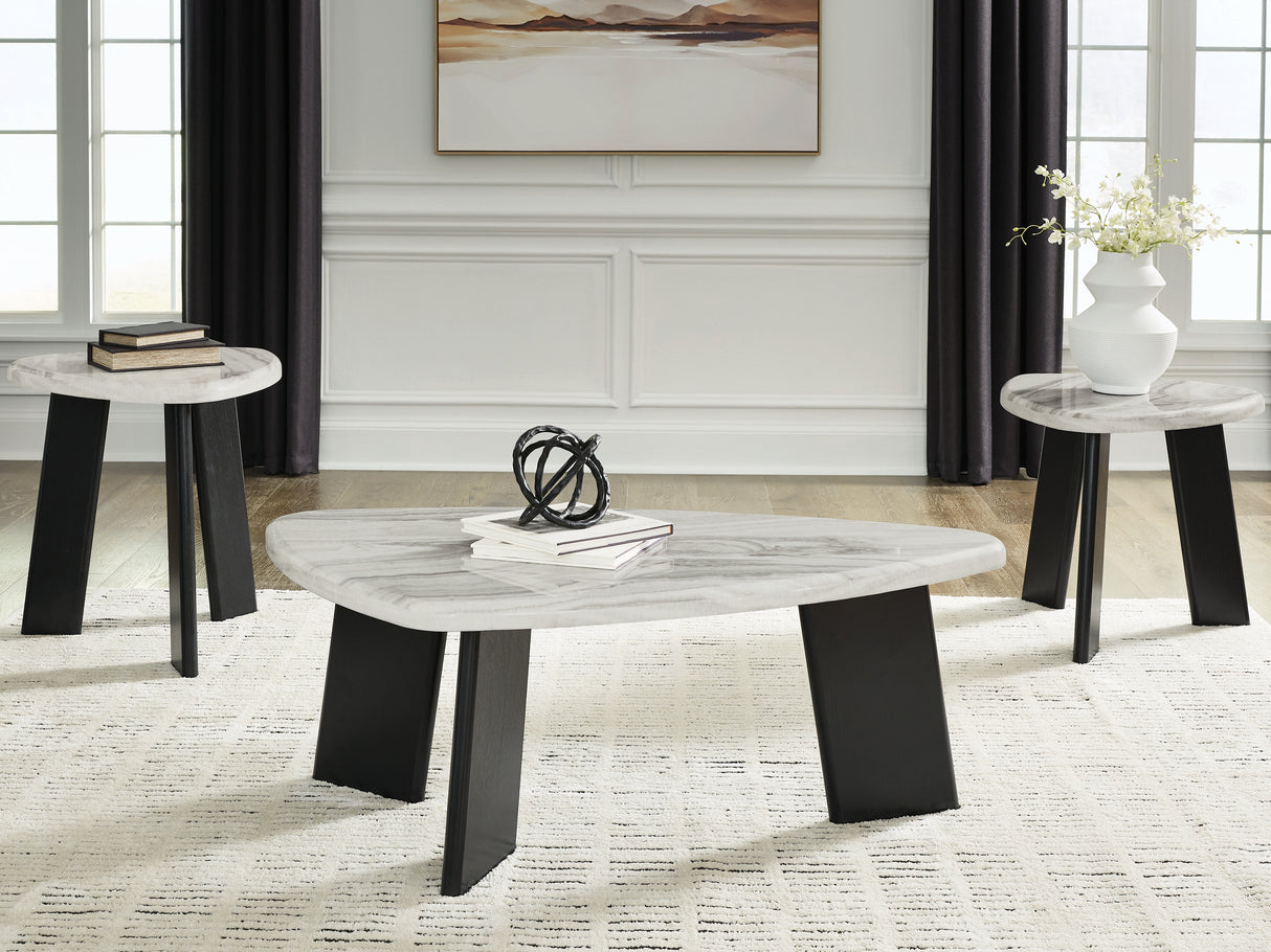 Lilyberg Gray/Black Table (Set of 3) from Ashley Furniture - Luna Furniture