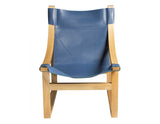 Lima Cobalt Leather Sling Chair from Steve Silver - Luna Furniture