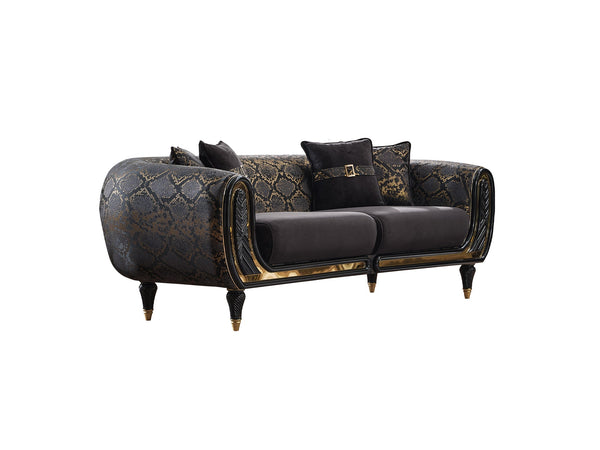 Lima Stationary Sofa in Black