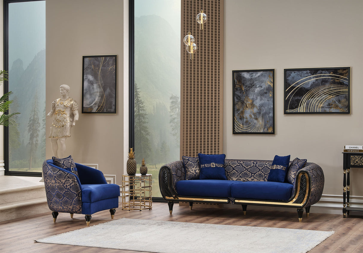 Lima Chair in Blue from Furnia - Luna Furniture