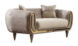 Lima Stationary Loveseat in Cream from Furnia - Luna Furniture