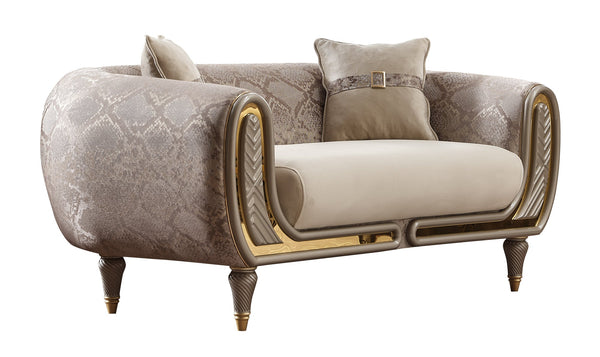 Lima Stationary Loveseat in Cream