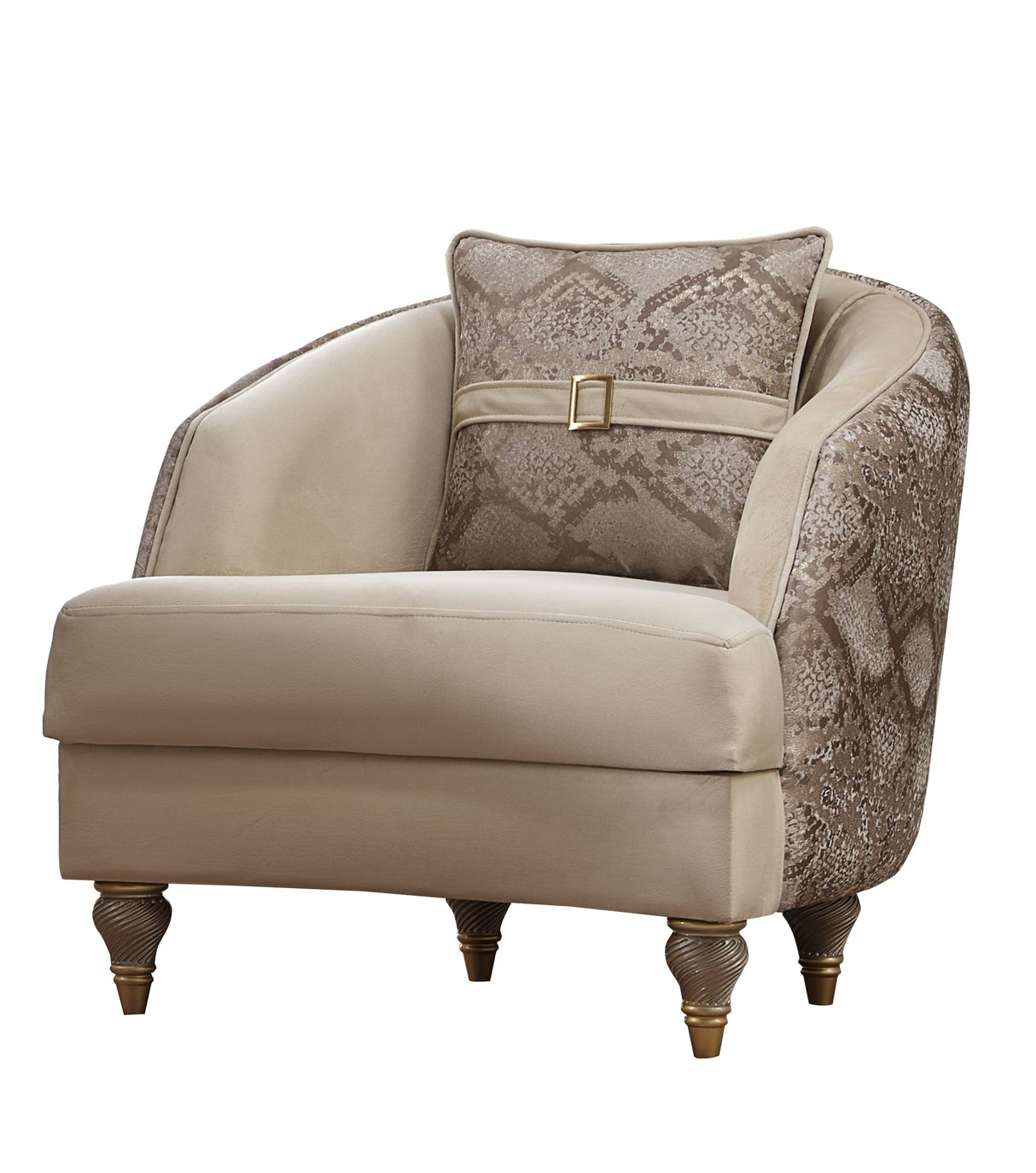 Lima 3-pieces (Sofa & Loveseat & Chair) Livingroom Set in Cream from Furnia - Luna Furniture