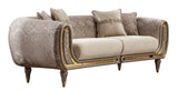 Lima 3-pieces (Sofa & Loveseat & Chair) Livingroom Set in Cream from Furnia - Luna Furniture