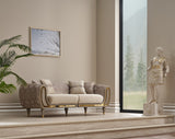 Lima 3-pieces (Sofa & Loveseat & Chair) Livingroom Set in Cream from Furnia - Luna Furniture