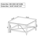 Lindley Chrome 3-Piece Square Coffee and End Table Set from Coaster - Luna Furniture