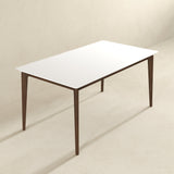 Lindsey Mid-Century Modern Solid Wood White Top Dining Table from Ashcroft Furniture - Luna Furniture