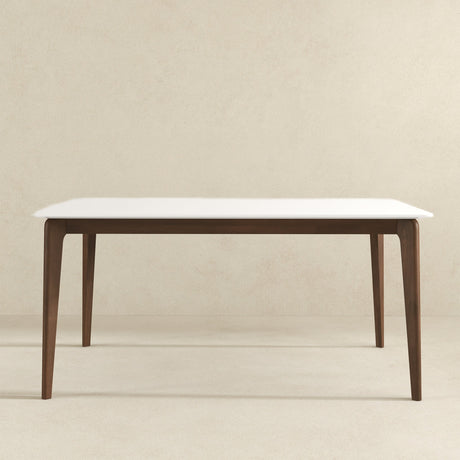 Lindsey Mid-Century Modern Solid Wood White Top Dining Table from Ashcroft Furniture - Luna Furniture