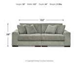 Lindyn Fog 2-Piece Sectional Sofa and Oversized Swivel Accent Chair from Ashley - Luna Furniture