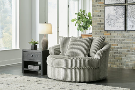 Lindyn Fog 2-Piece Sectional Sofa and Oversized Swivel Accent Chair from Ashley Furniture - Luna Furniture