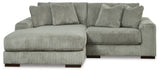 Lindyn Fog 2-Piece Sectional with Ottoman from Ashley - Luna Furniture