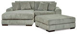 Lindyn Fog 2-Piece Sectional with Ottoman from Ashley - Luna Furniture