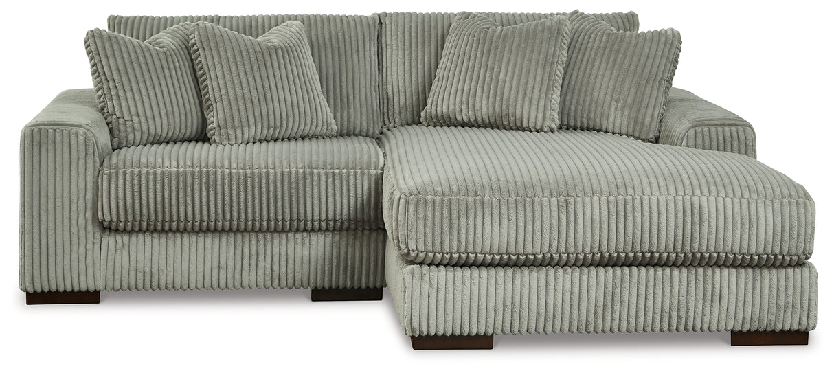 Lindyn Fog 2-Piece Sectional with Ottoman from Ashley - Luna Furniture