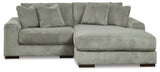 Lindyn Fog 2-Piece Sectional with Ottoman from Ashley - Luna Furniture