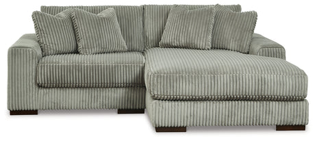 Lindyn Fog 2-Piece Sectional with Ottoman from Ashley - Luna Furniture