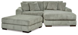 Lindyn Fog 2-Piece Sectional with Ottoman from Ashley - Luna Furniture