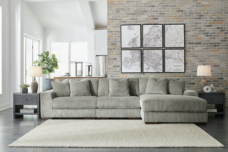 Lindyn Fog 3-Piece Sectional and Chair from Ashley - Luna Furniture