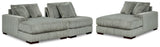 Lindyn Fog 3-Piece Sectional with Double Chaise from Ashley - Luna Furniture