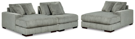 Lindyn Fog 3-Piece Sectional with Double Chaise from Ashley - Luna Furniture