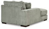 Lindyn Fog 3-Piece Sectional with Ottoman from Ashley Furniture - Luna Furniture