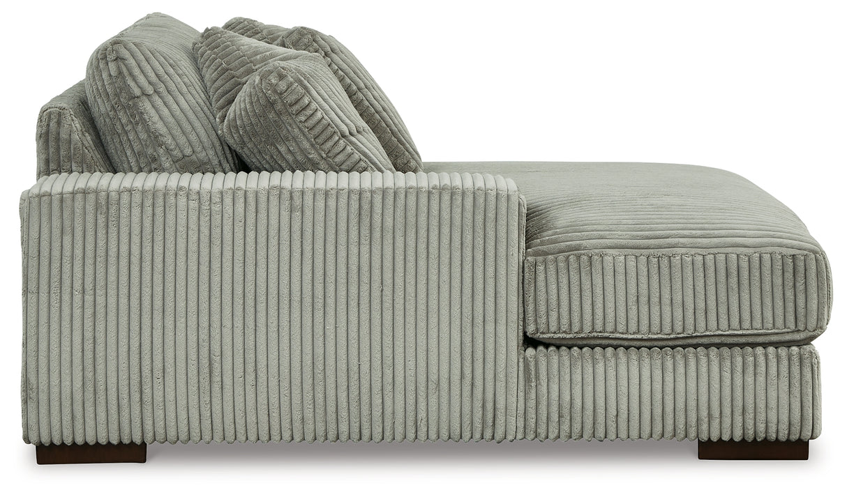 Lindyn Fog 3-Piece Sectional with Ottoman from Ashley Furniture - Luna Furniture