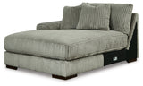 Lindyn Fog 3-Piece Sectional with Ottoman from Ashley Furniture - Luna Furniture